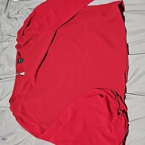 Red long sleeve blouse